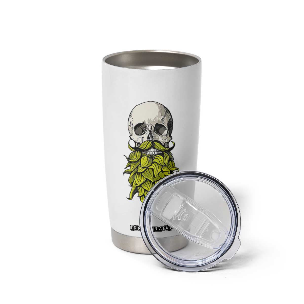 Vintage Craft Brewer Beer Lover Gift Tumbler Cup Beer Hops Beard Skull TS12 Print Your Wear
