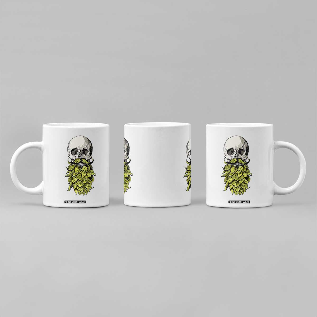 Vintage Craft Brewer Beer Lover Gift Coffee Mug Beer Hops Beard Skull TS12 Print Your Wear