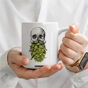 Vintage Craft Brewer Beer Lover Gift Coffee Mug Beer Hops Beard Skull TS12 Print Your Wear