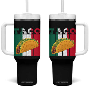 Tacos Lover Mexican Food Tumbler With Handle Funny Quote Gift TS12 One Size: 40 oz Black Print Your Wear