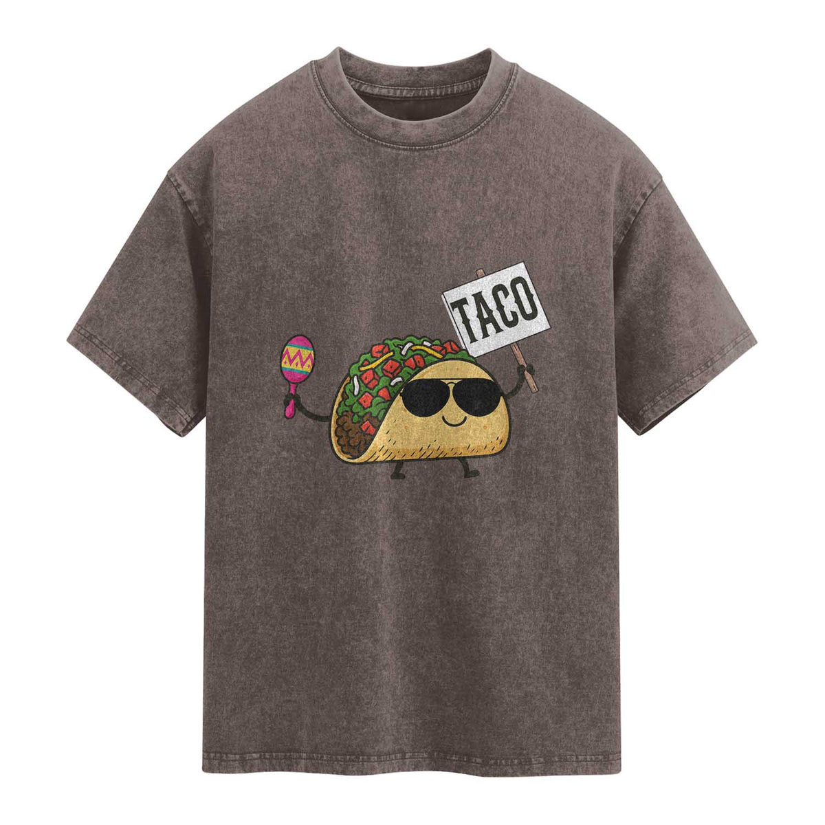 Tacos Lovers Washed Cotton T-Shirt Mexican Food Lover Gift