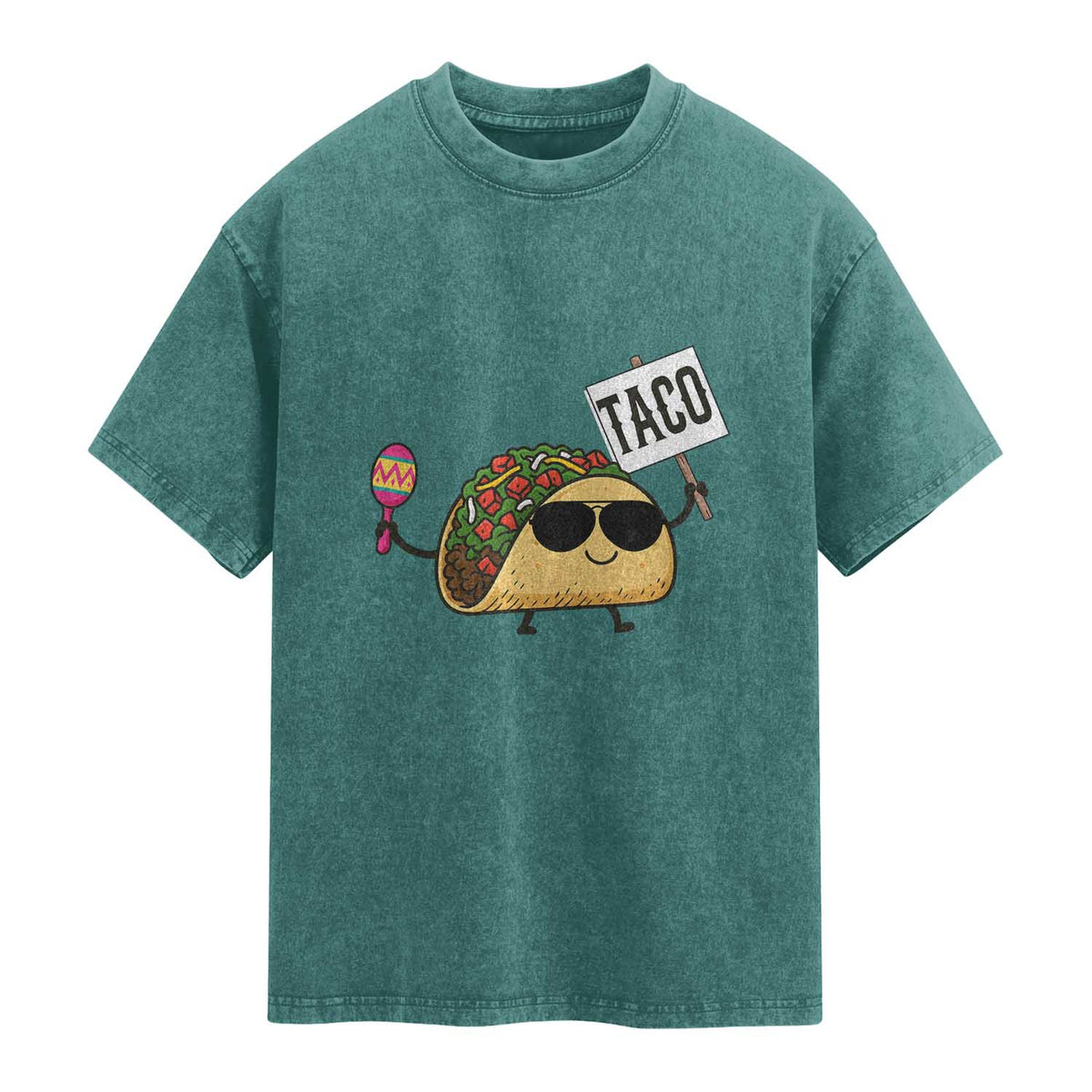 Tacos Lovers Washed Cotton T-Shirt Mexican Food Lover Gift
