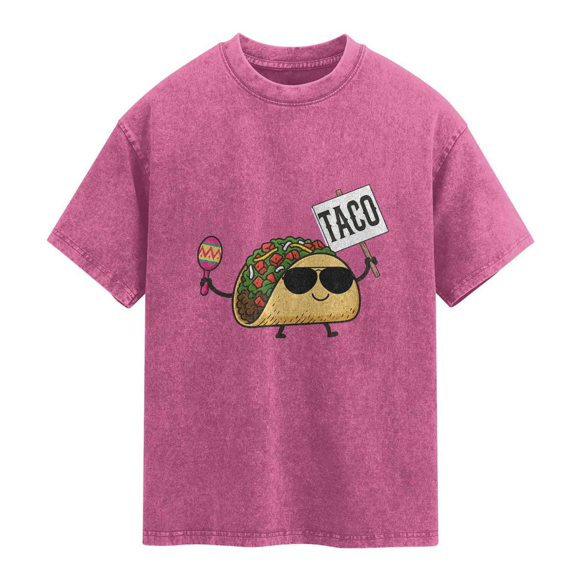Tacos Lovers Washed Cotton T-Shirt Mexican Food Lover Gift