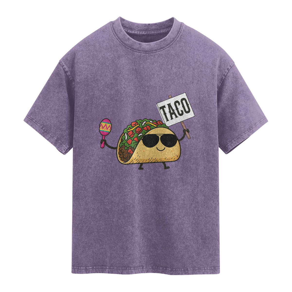 Tacos Lovers Washed Cotton T-Shirt Mexican Food Lover Gift