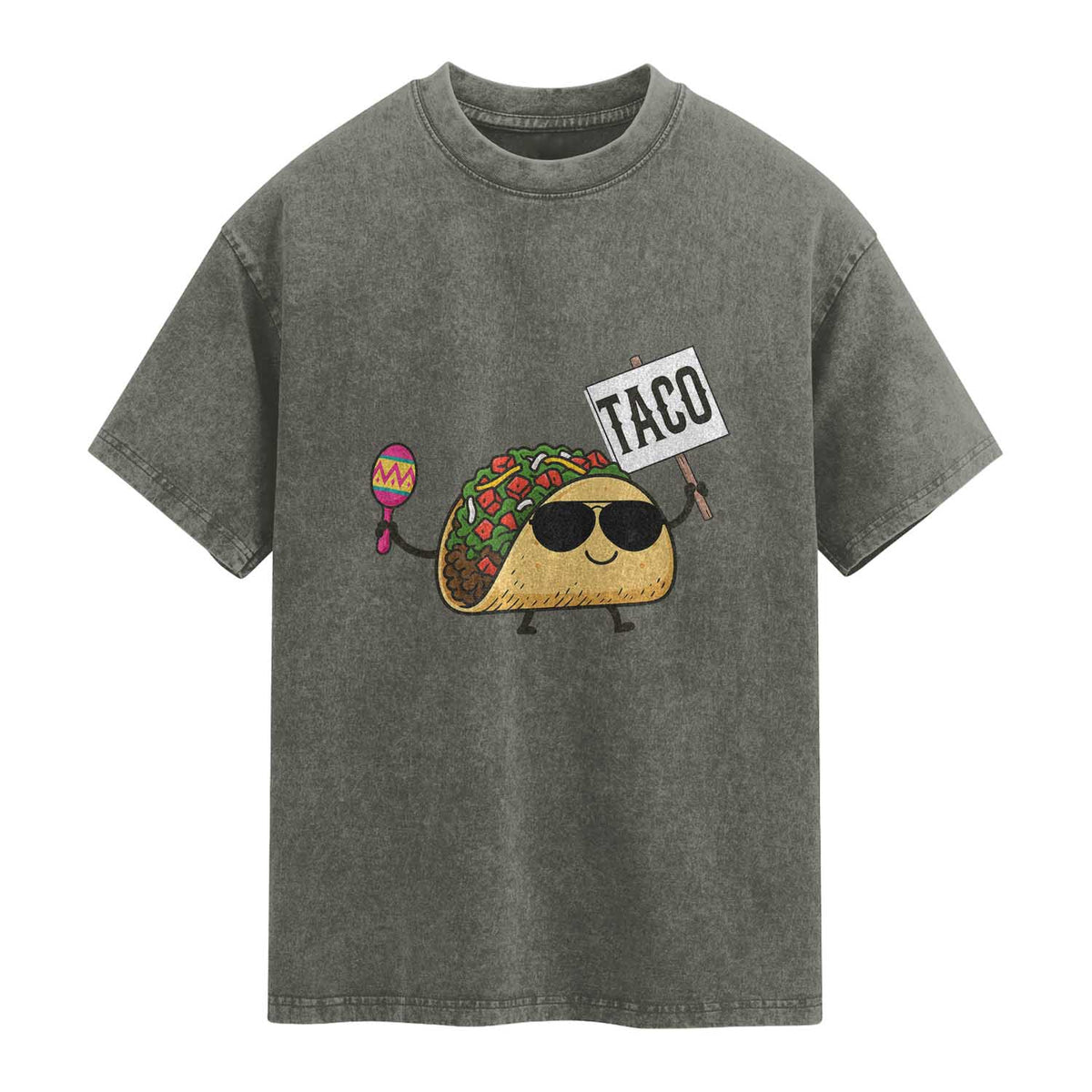 Tacos Lovers Washed Cotton T-Shirt Mexican Food Lover Gift