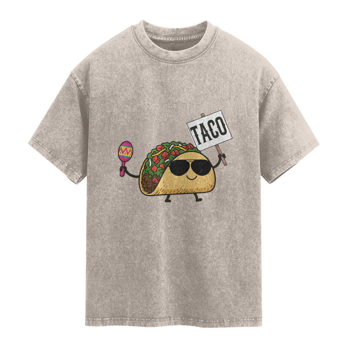 Tacos Lovers Washed Cotton T-Shirt Mexican Food Lover Gift