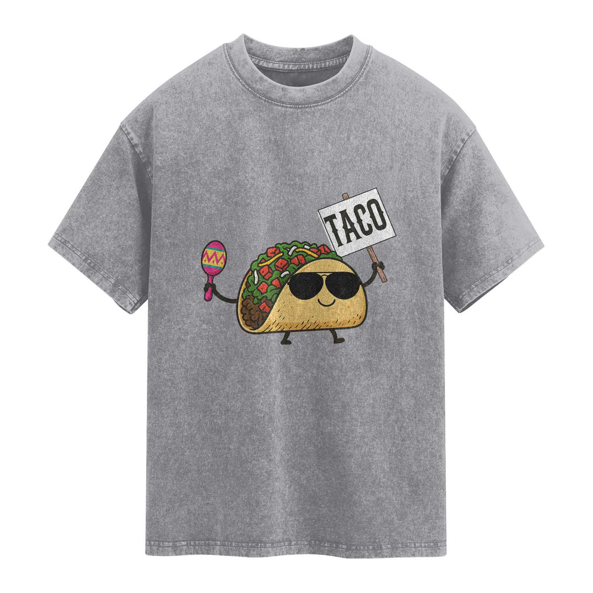Tacos Lovers Washed Cotton T-Shirt Mexican Food Lover Gift