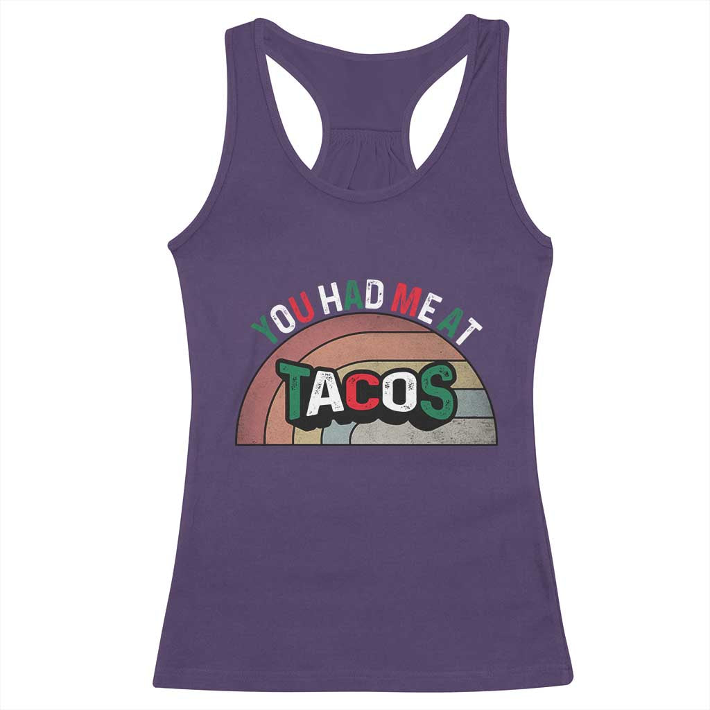 You Had Me At Tacos Racerback Tank Top Tacos Lover Gift TS12 Purple Print Your Wear