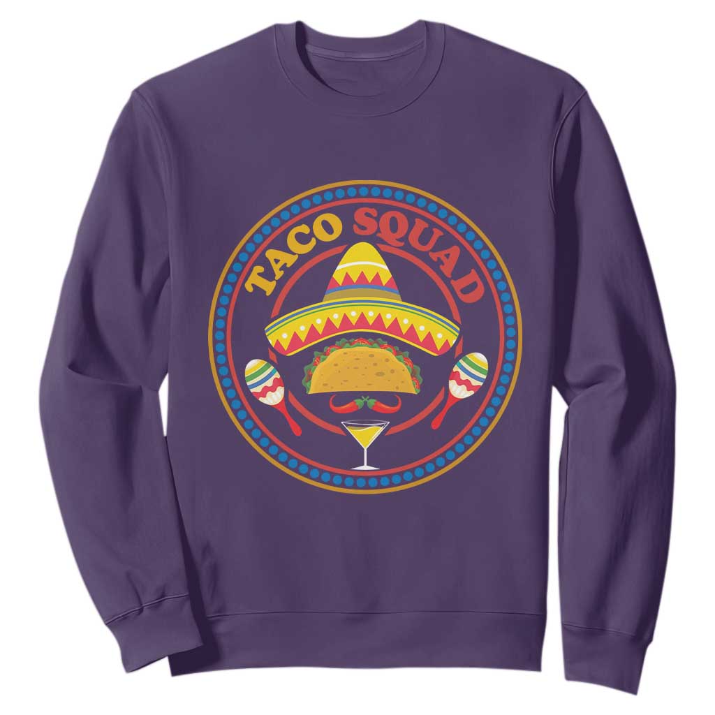 Taco Squad Sweatshirt Mexican Food Lovers Gift TS12 Purple Print Your Wear