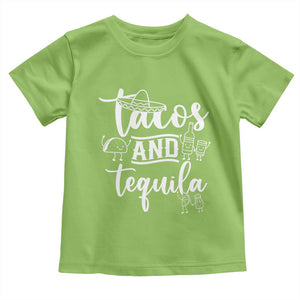 Tacos And Tequila Lover Toddler T Shirt Funny Humor Gift TS12 Lime Print Your Wear