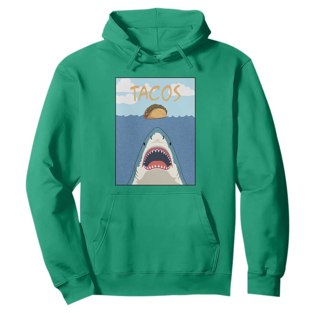 Funny Tacos Lover Hoodie Shark Attack Humor Gift TS12 Irish Green Print Your Wear