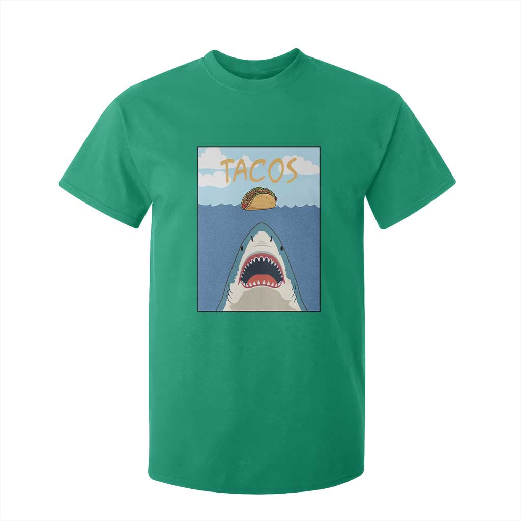 Funny Tacos Lover T Shirt For Kid Shark Attack Humor Gift TS12 Irish Green Print Your Wear