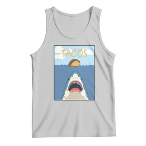 Funny Tacos Lover Tank Top Shark Attack Humor Gift TS12 Ash Print Your Wear