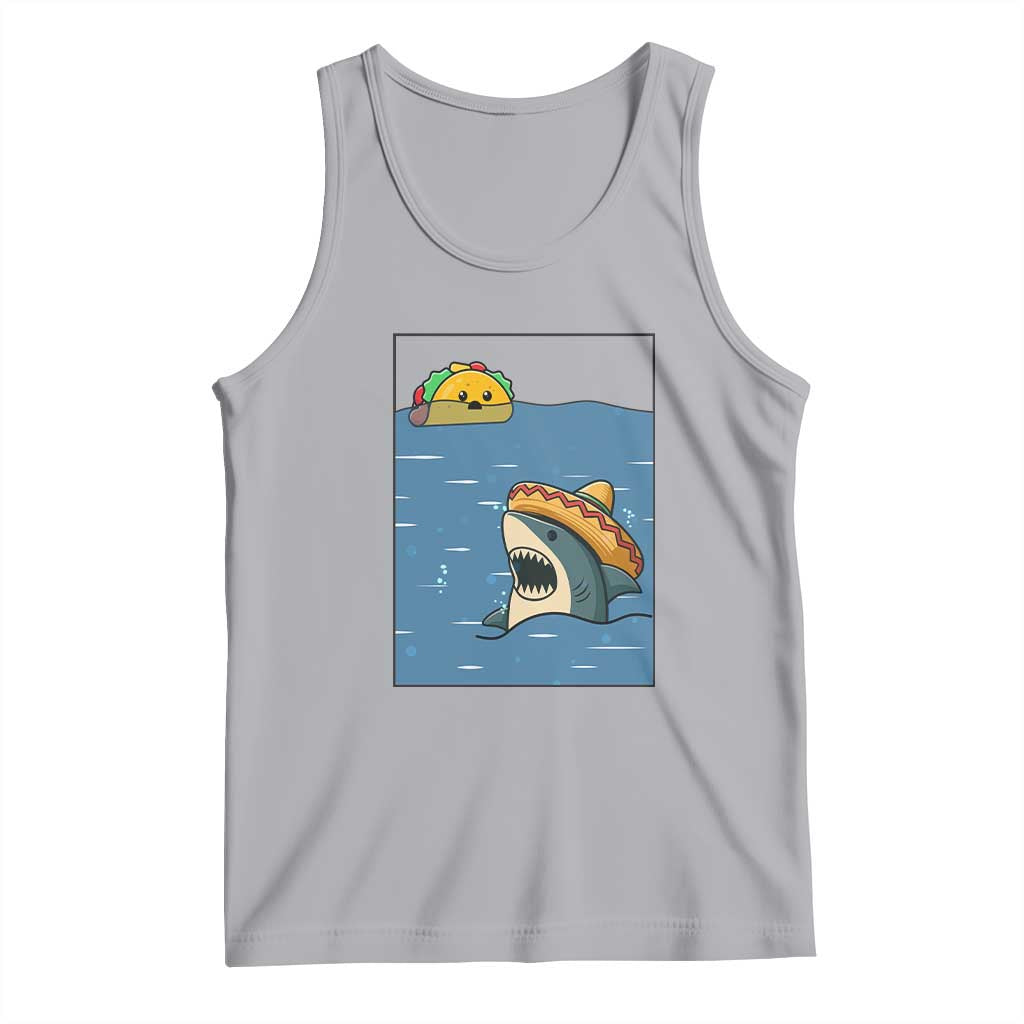 Tacos Lover Tank Top Funny Shark Humor Foodie Gift TS12 Athletic Heather Print Your Wear