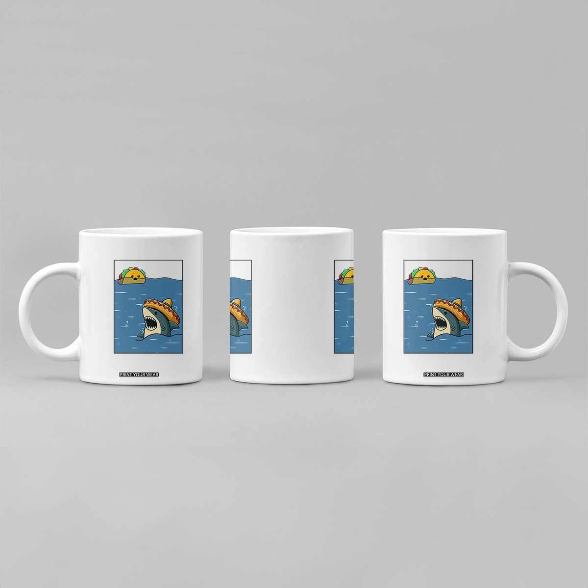 Tacos Lover Coffee Mug Funny Shark Humor Foodie Gift TS12 Print Your Wear