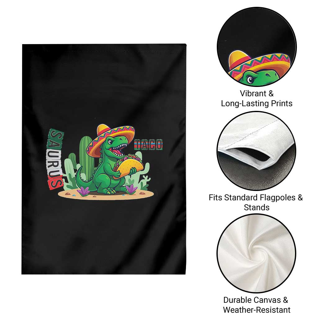 Mexican Food Lover Gift Garden Flag Funny Dinosaur Taco Saurus TS12 Print Your Wear