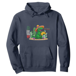 Mexican Food Lover Gift Hoodie Funny Dinosaur Taco Saurus TS12 Navy Print Your Wear