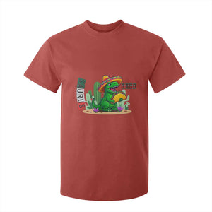 Mexican Food Lover Gift T Shirt For Kid Funny Dinosaur Taco Saurus TS12 Red Print Your Wear