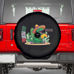 Mexican Food Lover Gift Spare Tire Cover Funny Dinosaur Taco Saurus TS12 Black Print Your Wear