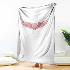 Pink Glitter Effect Route Highway 66 Throw Blanket Road Trip Motorcycle Adventure