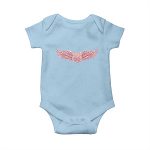 Pink Glitter Effect Route Highway 66 Baby Onesie Road Trip Motorcycle Adventure