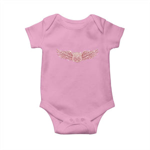 Pink Glitter Effect Route Highway 66 Baby Onesie Road Trip Motorcycle Adventure