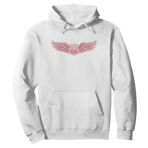Pink Glitter Effect Route Highway 66 Hoodie Road Trip Motorcycle Adventure