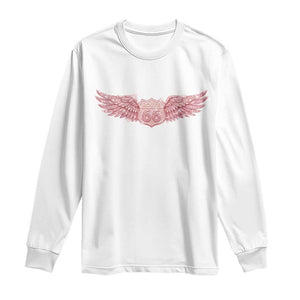 Pink Glitter Effect Route Highway 66 Long Sleeve Shirt Road Trip Motorcycle Adventure