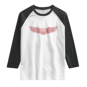 Pink Glitter Effect Route Highway 66 Raglan Shirt Road Trip Motorcycle Adventure