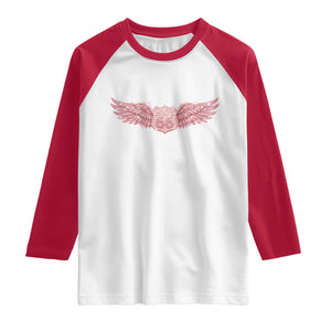 Pink Glitter Effect Route Highway 66 Raglan Shirt Road Trip Motorcycle Adventure
