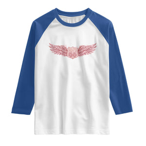 Pink Glitter Effect Route Highway 66 Raglan Shirt Road Trip Motorcycle Adventure