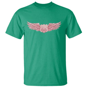 Pink Glitter Effect Route Highway 66 T Shirt Road Trip Motorcycle Adventure