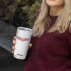 Pink Glitter Effect Route Highway 66 Tumbler Cup Road Trip Motorcycle Adventure
