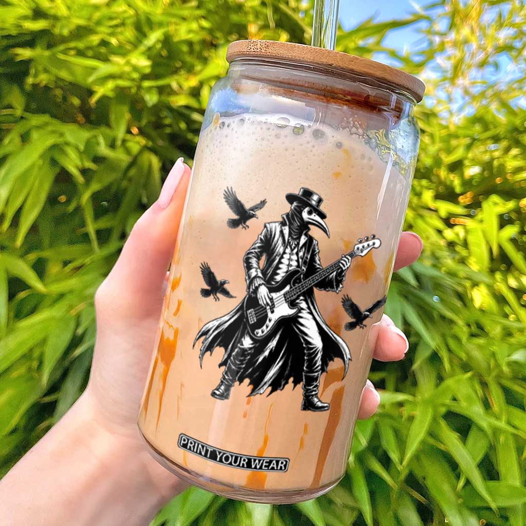 Plague Doctor Electric Bass Rocker Glass Can Gothic Musician