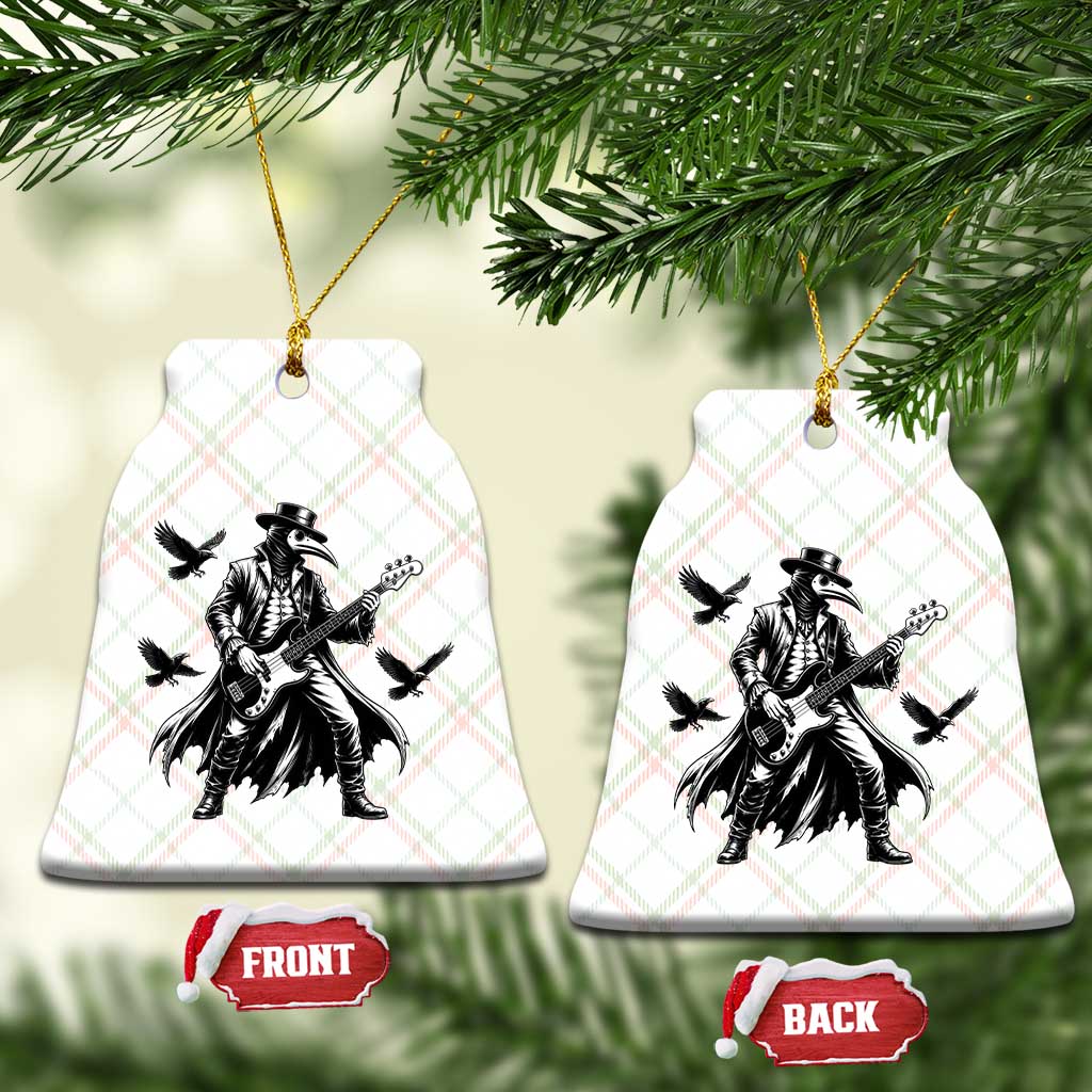 Plague Doctor Electric Bass Rocker Ceramic Ornament Gothic Musician