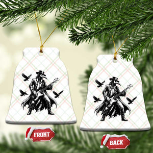 Plague Doctor Electric Bass Rocker Ceramic Ornament Gothic Musician