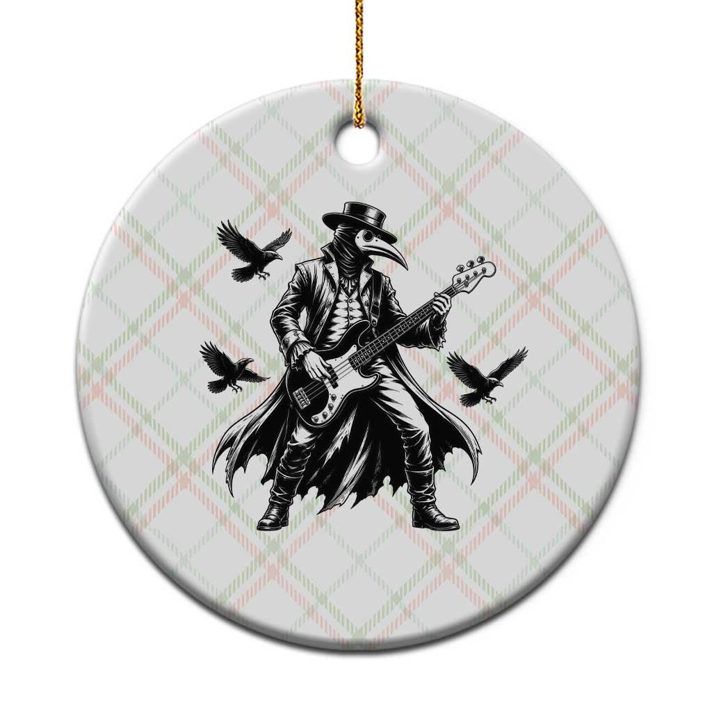 Plague Doctor Electric Bass Rocker Ceramic Ornament Gothic Musician
