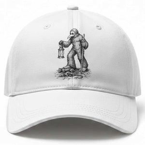 Gothic Plague Doctor Bigfoot Baseball Cap Horror Cryptid Spooky Folklore