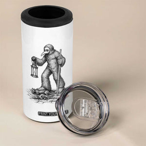 Gothic Plague Doctor Bigfoot 4 in 1 Can Cooler Tumbler Horror Cryptid Spooky Folklore