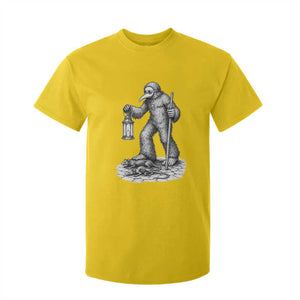 Gothic Plague Doctor Bigfoot T Shirt For Kid Horror Cryptid Spooky Folklore