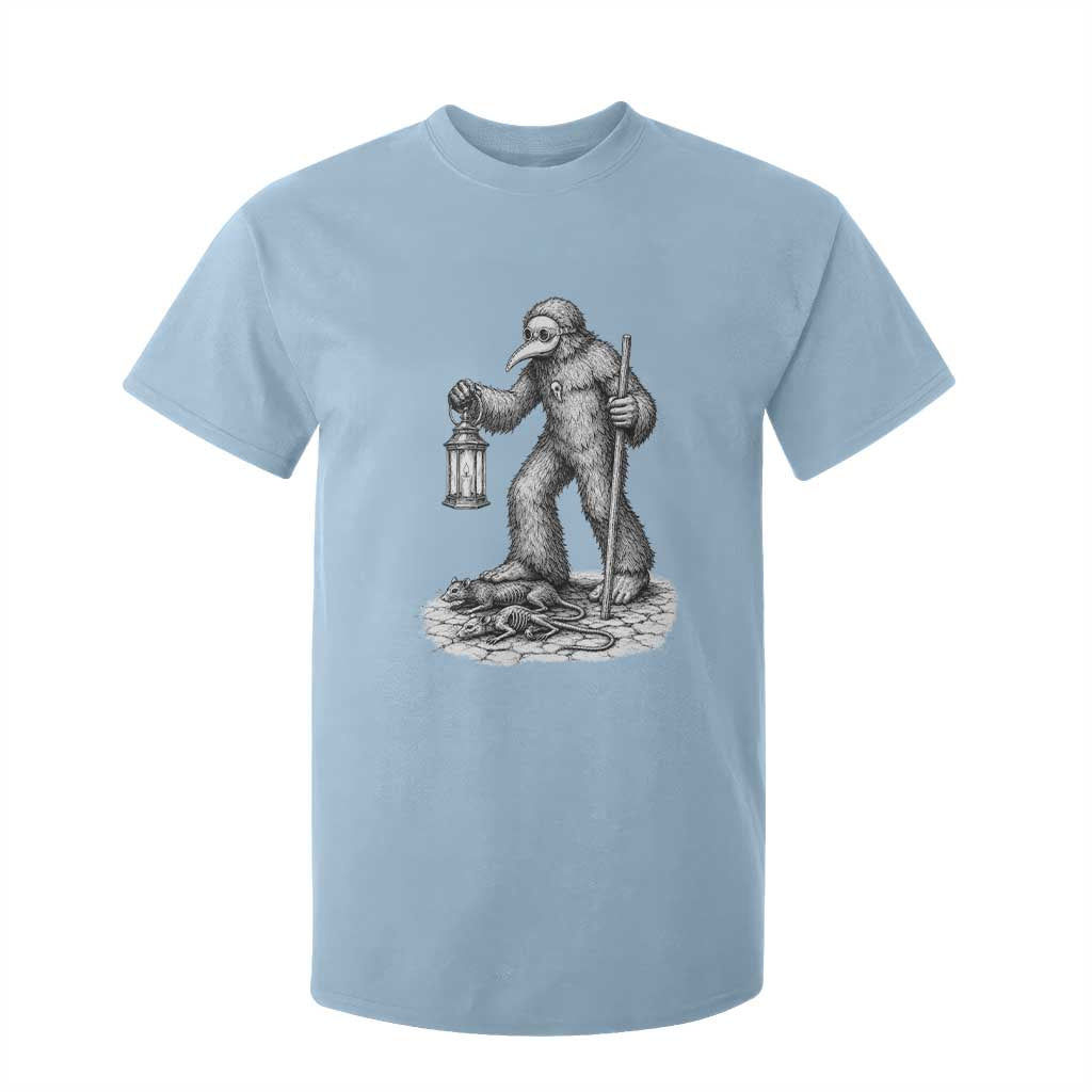 Gothic Plague Doctor Bigfoot T Shirt For Kid Horror Cryptid Spooky Folklore