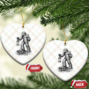 Gothic Plague Doctor Bigfoot Ceramic Ornament Horror Cryptid Spooky Folklore