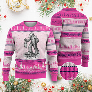 Gothic Plague Doctor Bigfoot Ugly Christmas Sweater Horror Cryptid Spooky Folklore
