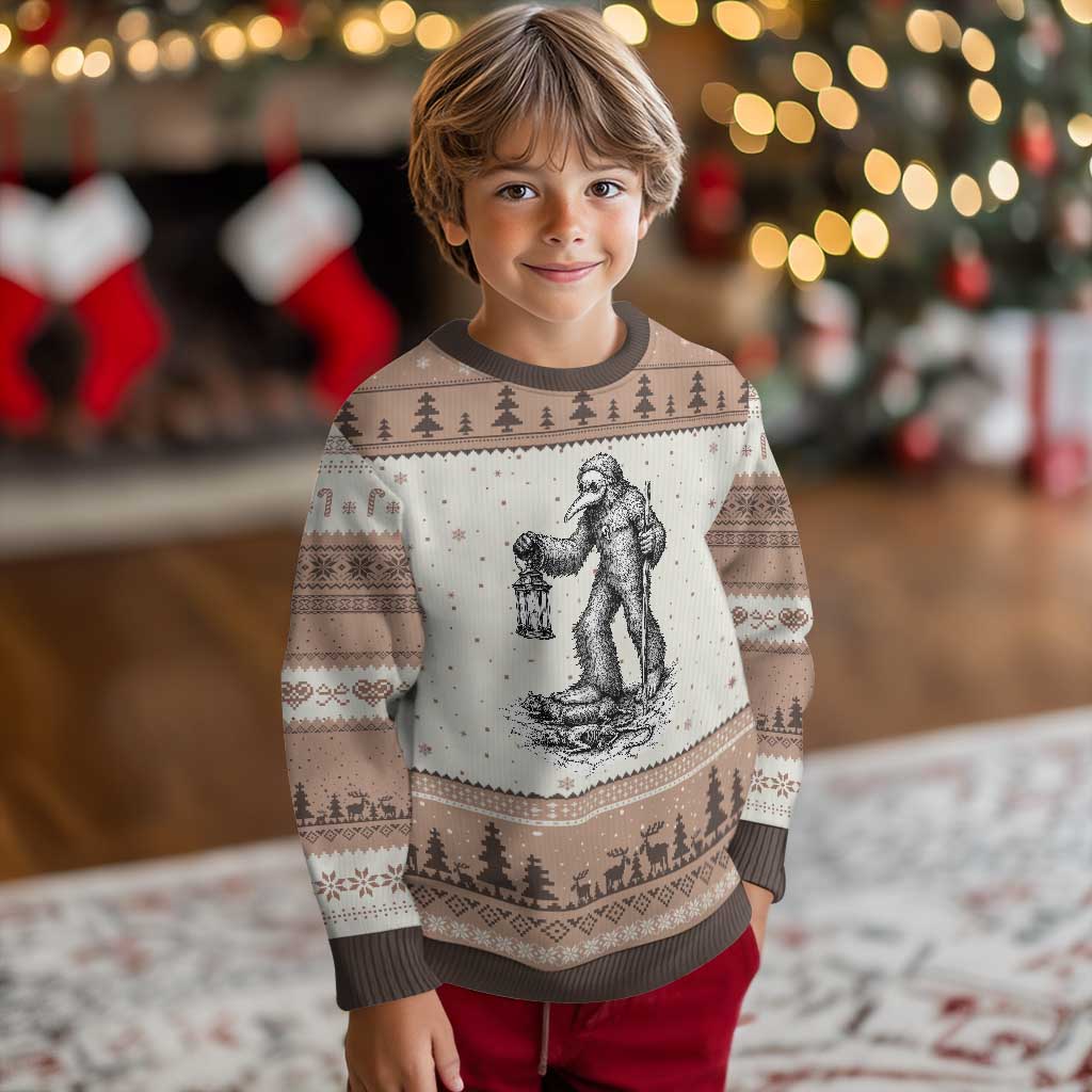 Gothic Plague Doctor Bigfoot Ugly Christmas Sweater Horror Cryptid Spooky Folklore