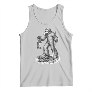 Gothic Plague Doctor Bigfoot Tank Top Horror Cryptid Spooky Folklore
