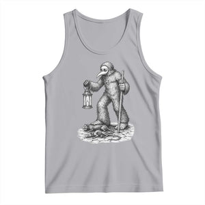 Gothic Plague Doctor Bigfoot Tank Top Horror Cryptid Spooky Folklore