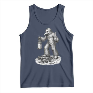 Gothic Plague Doctor Bigfoot Tank Top Horror Cryptid Spooky Folklore