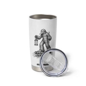 Gothic Plague Doctor Bigfoot Tumbler Cup Horror Cryptid Spooky Folklore
