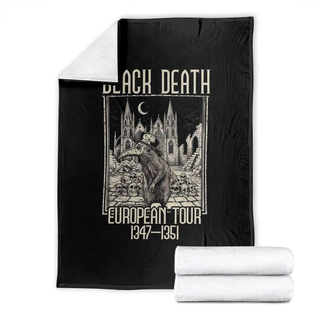 Black Death European Tour Plague Rat Throw Blanket Medieval History Gift