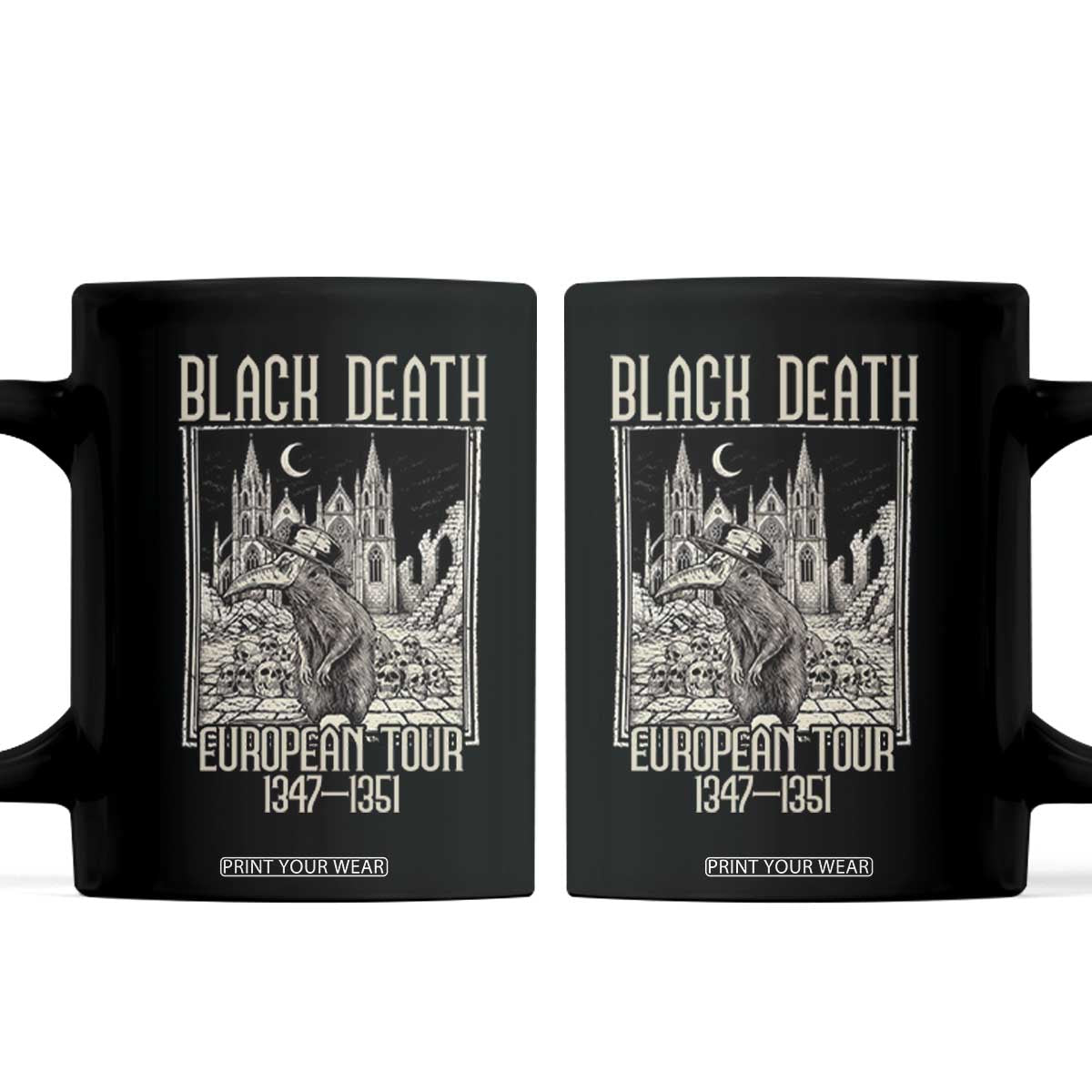 Black Death European Tour Plague Rat Coffee Mug Medieval History Gift